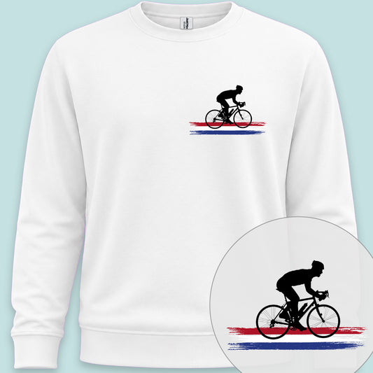 Wielrenner Nederlandse 3-kleur zwart Sweater