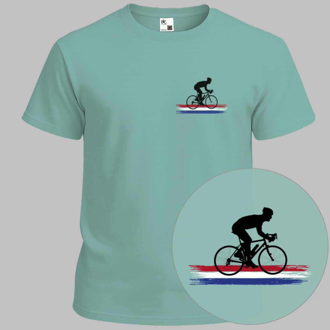 Wielrenner Nederlandse 3-kleur zwart T‑Shirt