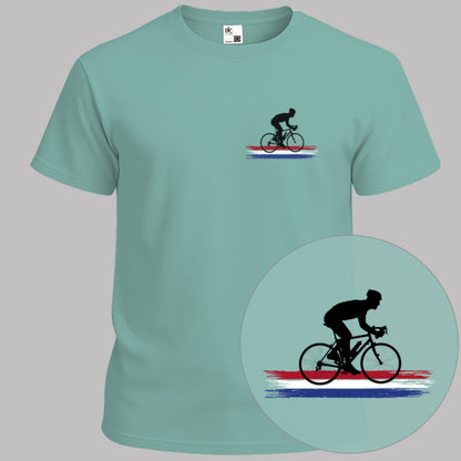 Wielrenner Nederlandse 3-kleur zwart T‑Shirt