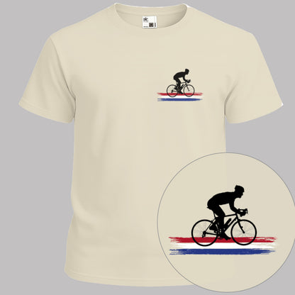 Wielrenner Nederlandse 3-kleur zwart T‑Shirt