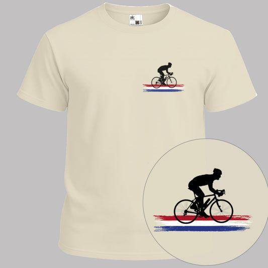 Wielrenner Nederlandse 3-kleur zwart T‑Shirt