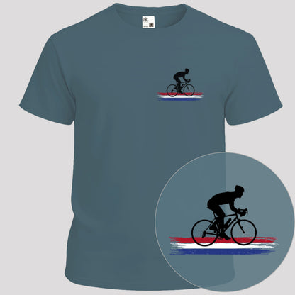 Wielrenner Nederlandse 3-kleur zwart T‑Shirt