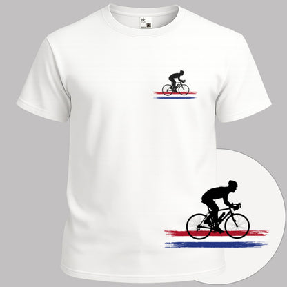 Wielrenner Nederlandse 3-kleur zwart T‑Shirt