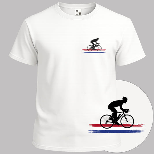 Wielrenner Nederlandse 3-kleur zwart T‑Shirt