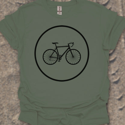 Racefietspad zwart T‑Shirt
