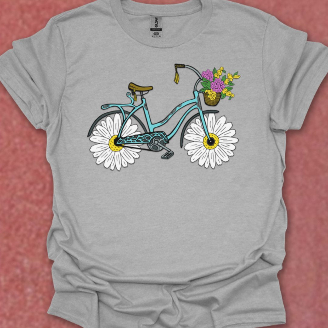 Fiets met madeliefwielen T‑Shirt