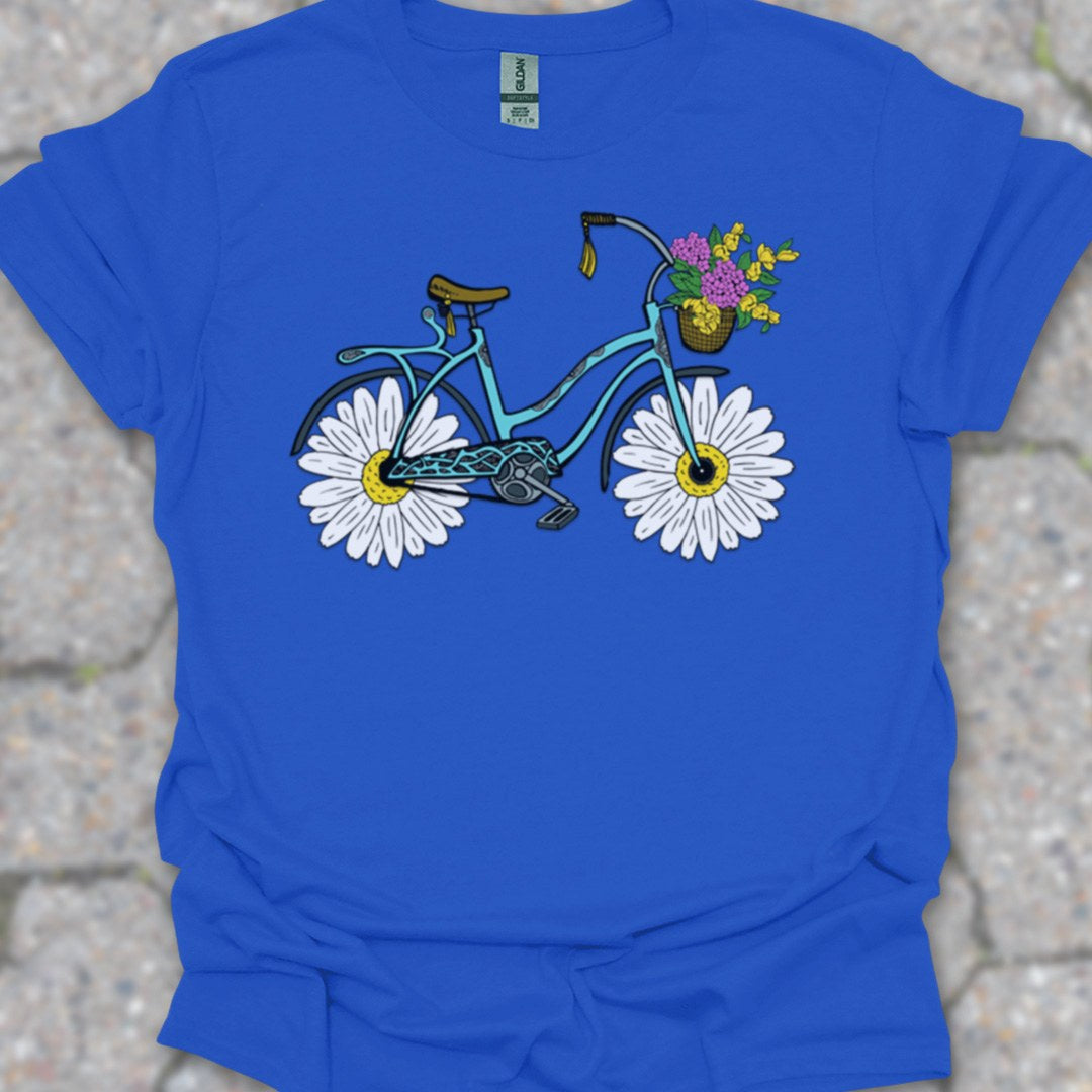 Fiets met madeliefwielen T‑Shirt