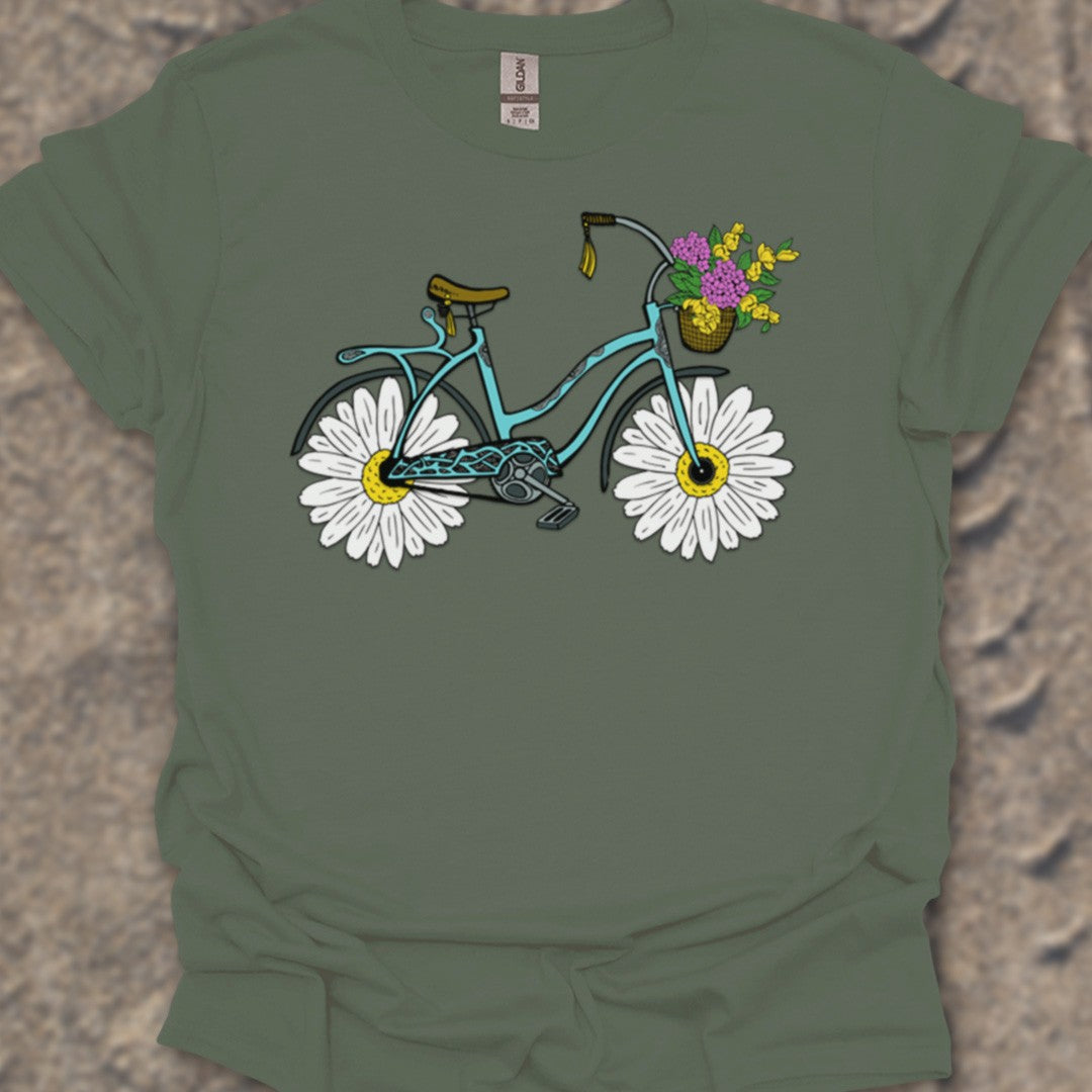 Fiets met madeliefwielen T‑Shirt