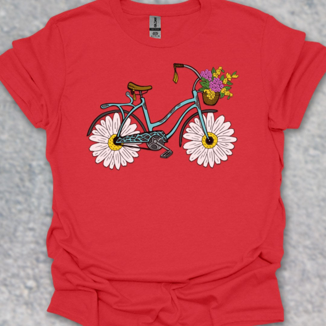 Fiets met madeliefwielen T‑Shirt