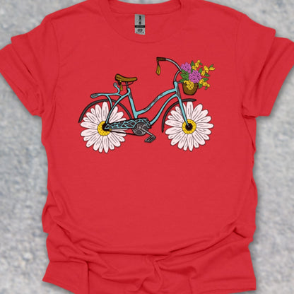 Fiets met madeliefwielen T‑Shirt