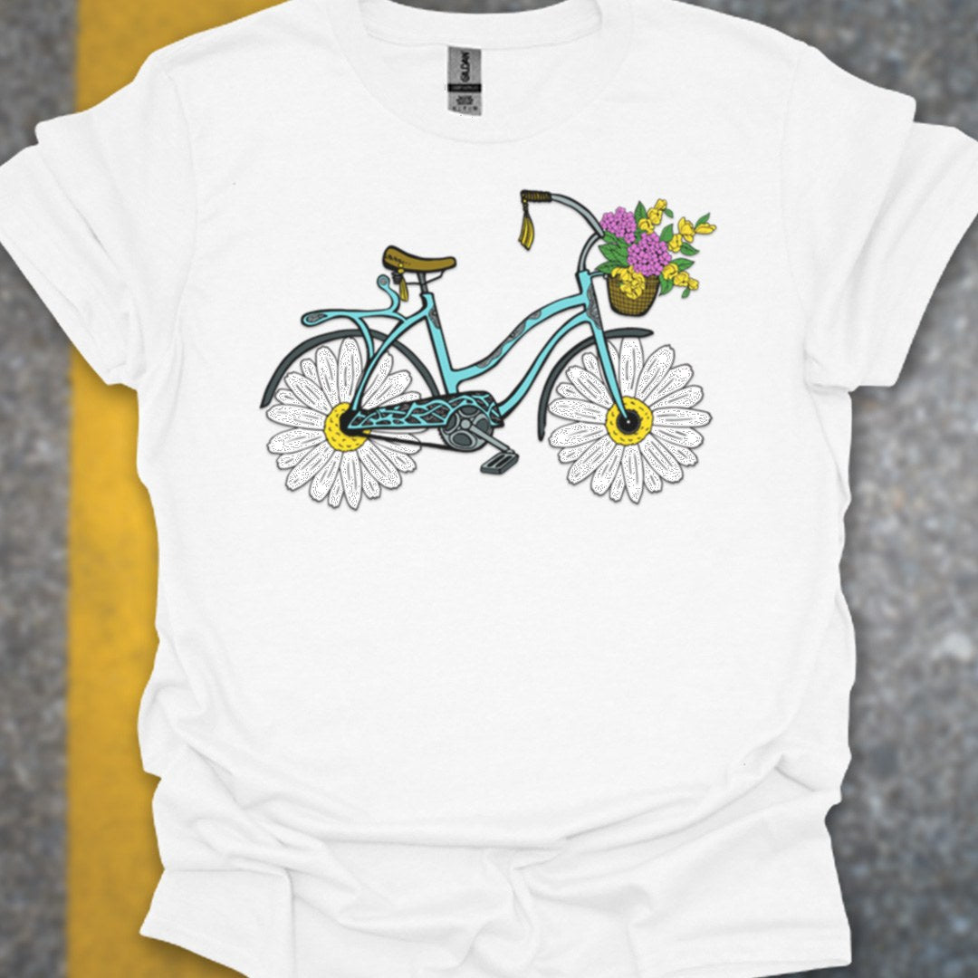 Fiets met madeliefwielen T‑Shirt