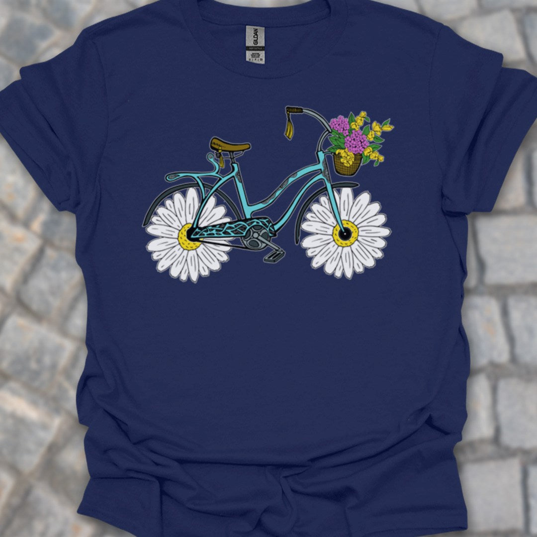 Fiets met madeliefwielen T‑Shirt