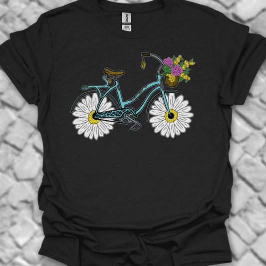 Fiets met madeliefwielen T‑Shirt