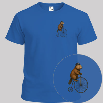 Bever op antieke fiets T‑Shirt