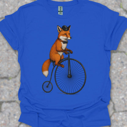 Vos op antieke fiets T‑Shirt