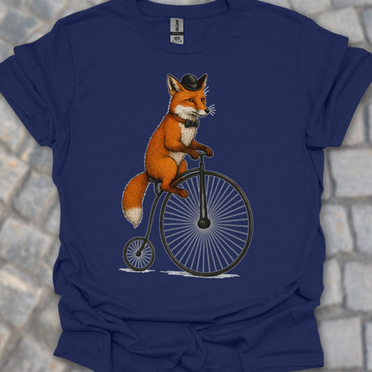 Vos op antieke fiets T‑Shirt