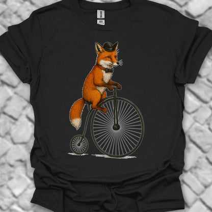 Vos op antieke fiets T‑Shirt