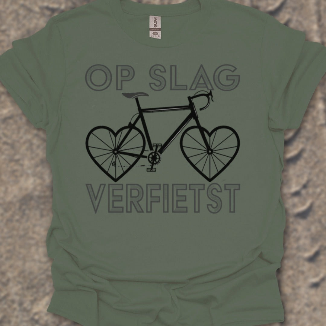 Op Slag Verfietst (zwart) T‑Shirt