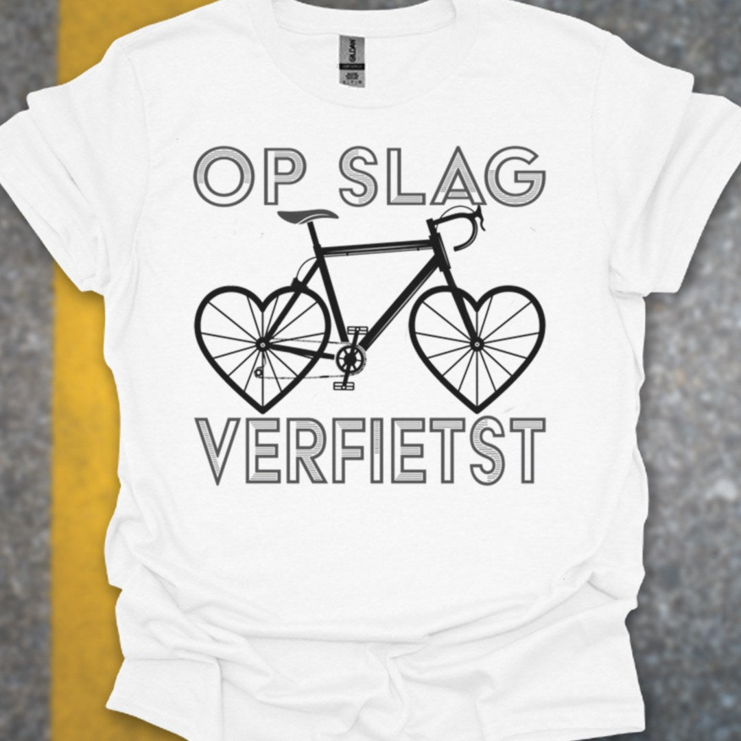 Op Slag Verfietst (zwart) T‑Shirt