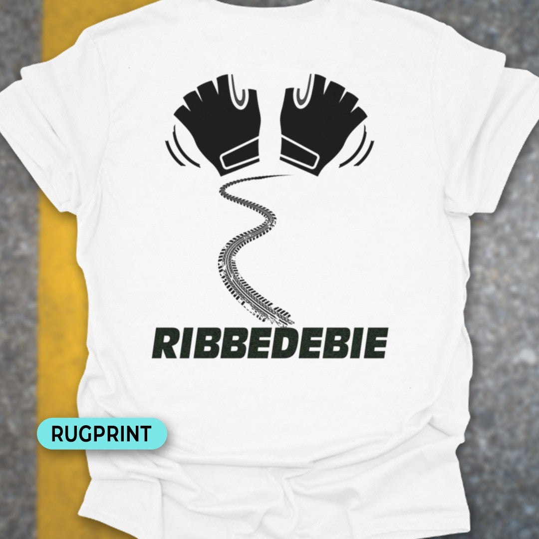 Ribbedebie zwaaien rugprint T‑Shirt