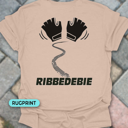 Ribbedebie zwaaien rugprint T‑Shirt
