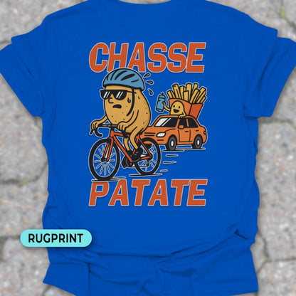 Chasse Patate met bezemwagen (rood) rugprint T-Shirt