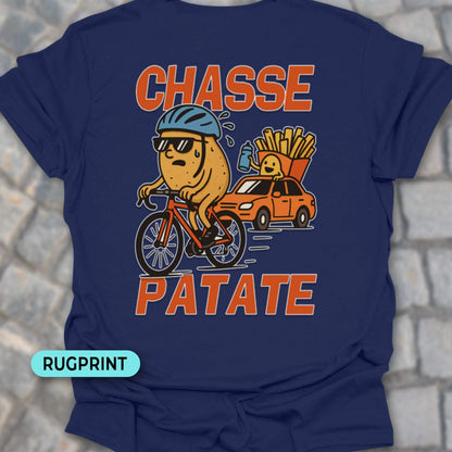 Chasse Patate met bezemwagen (rood) rugprint T-Shirt