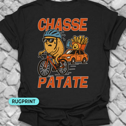 Chasse Patate met bezemwagen (rood) rugprint T-Shirt