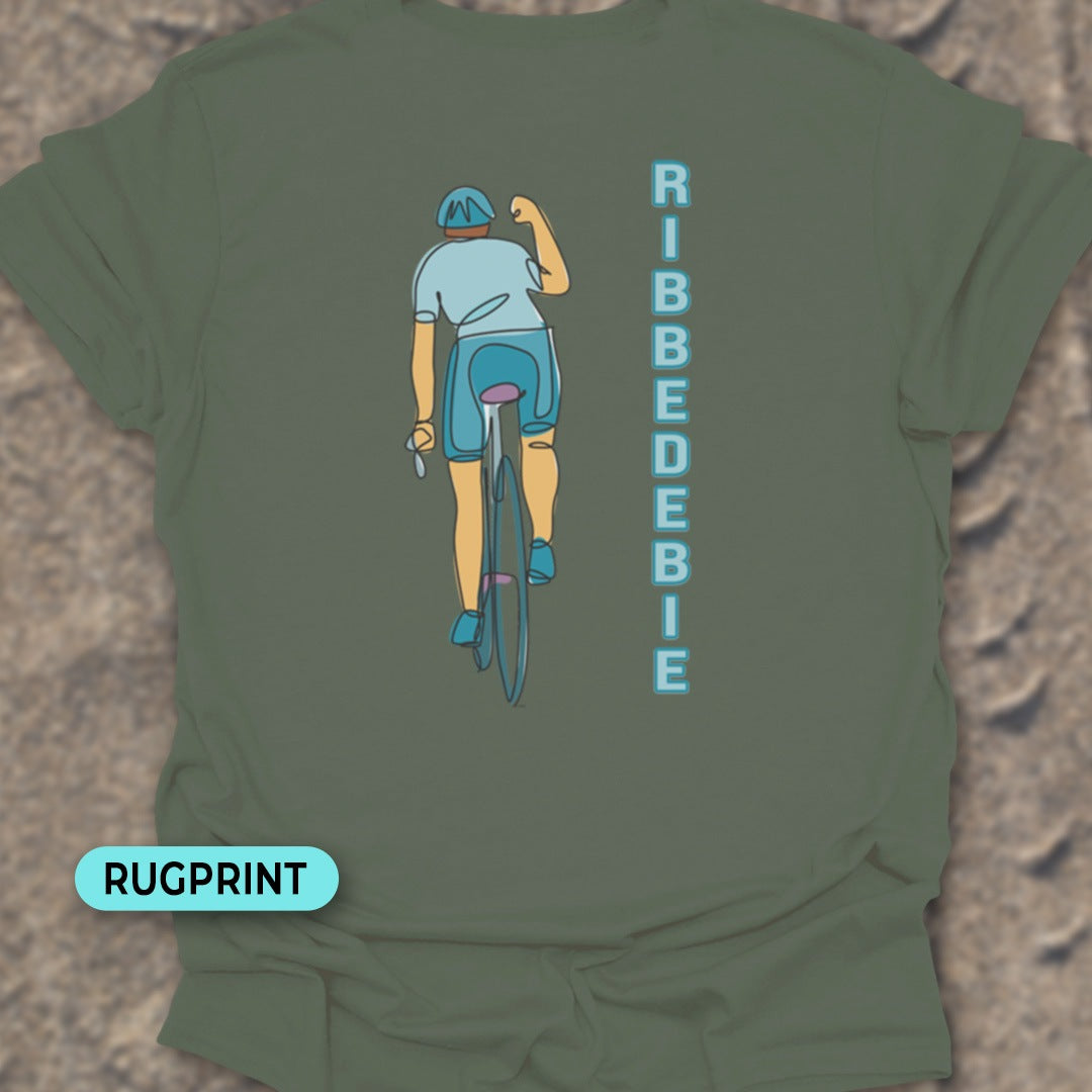 Ribbedebie verticaal rugprint T‑Shirt