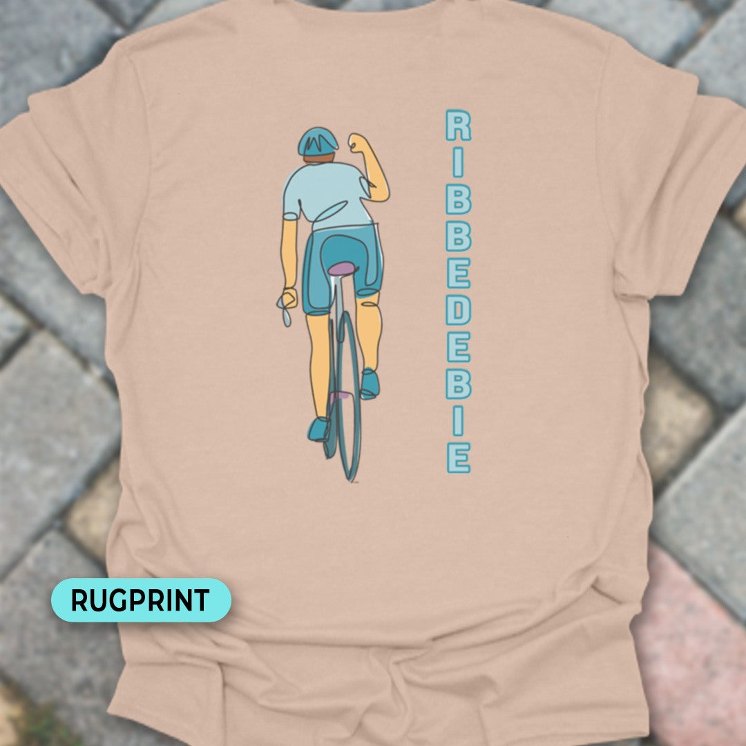Ribbedebie verticaal rugprint T‑Shirt