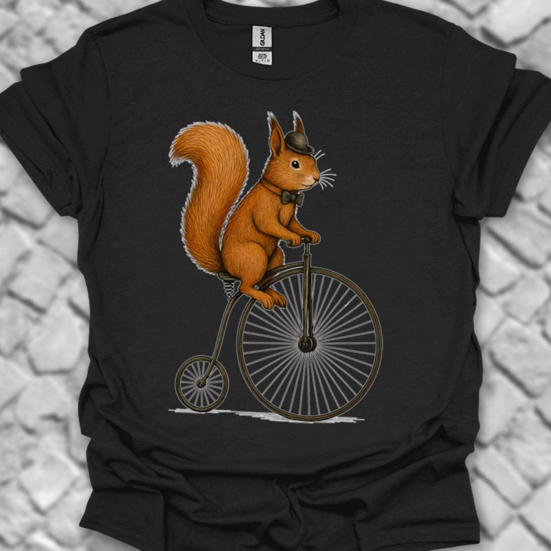 Eekhoorn op antieke fiets T‑Shirt