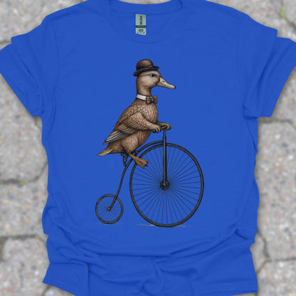Eend op antieke fiets T‑Shirt