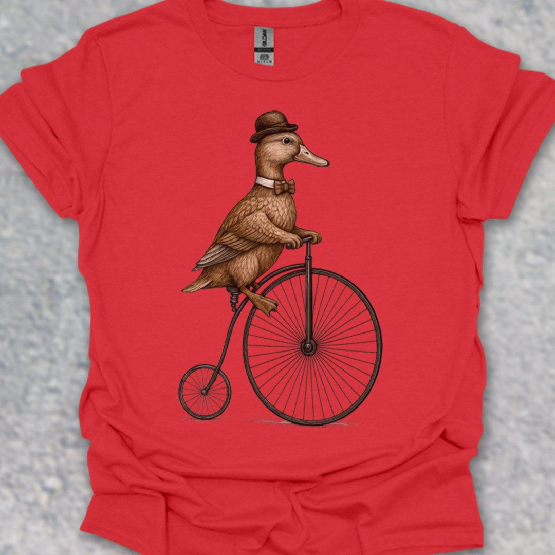 Eend op antieke fiets T‑Shirt