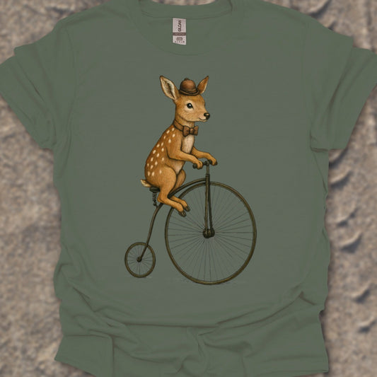 Ree op antieke fiets T‑Shirt