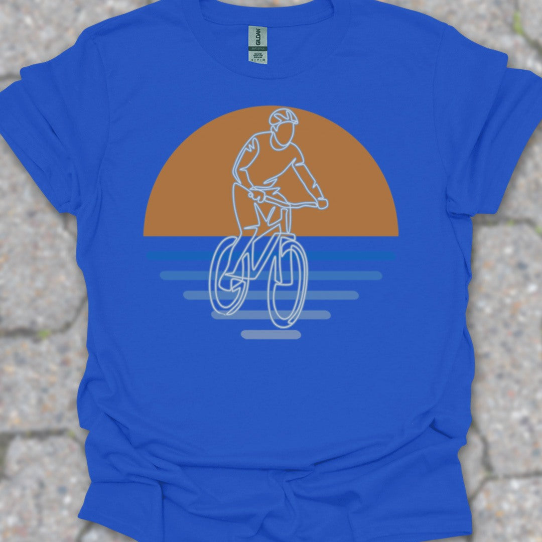MTB zonsondergang T‑Shirt