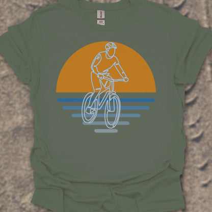 MTB zonsondergang T‑Shirt
