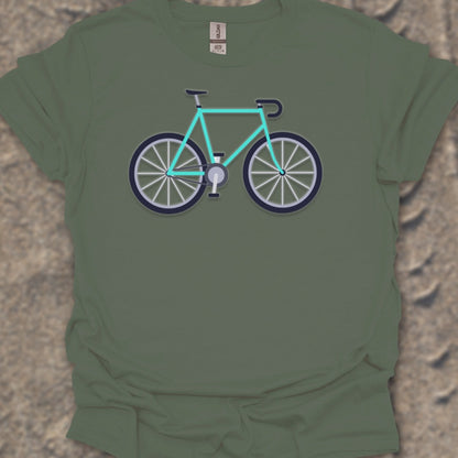 Racefiets turquoise T‑Shirt