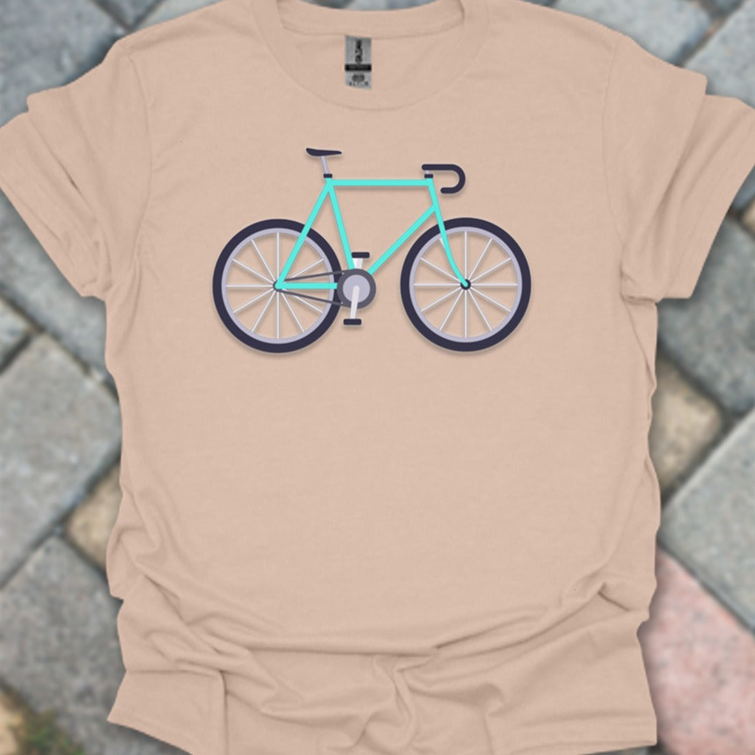 Racefiets turquoise T‑Shirt