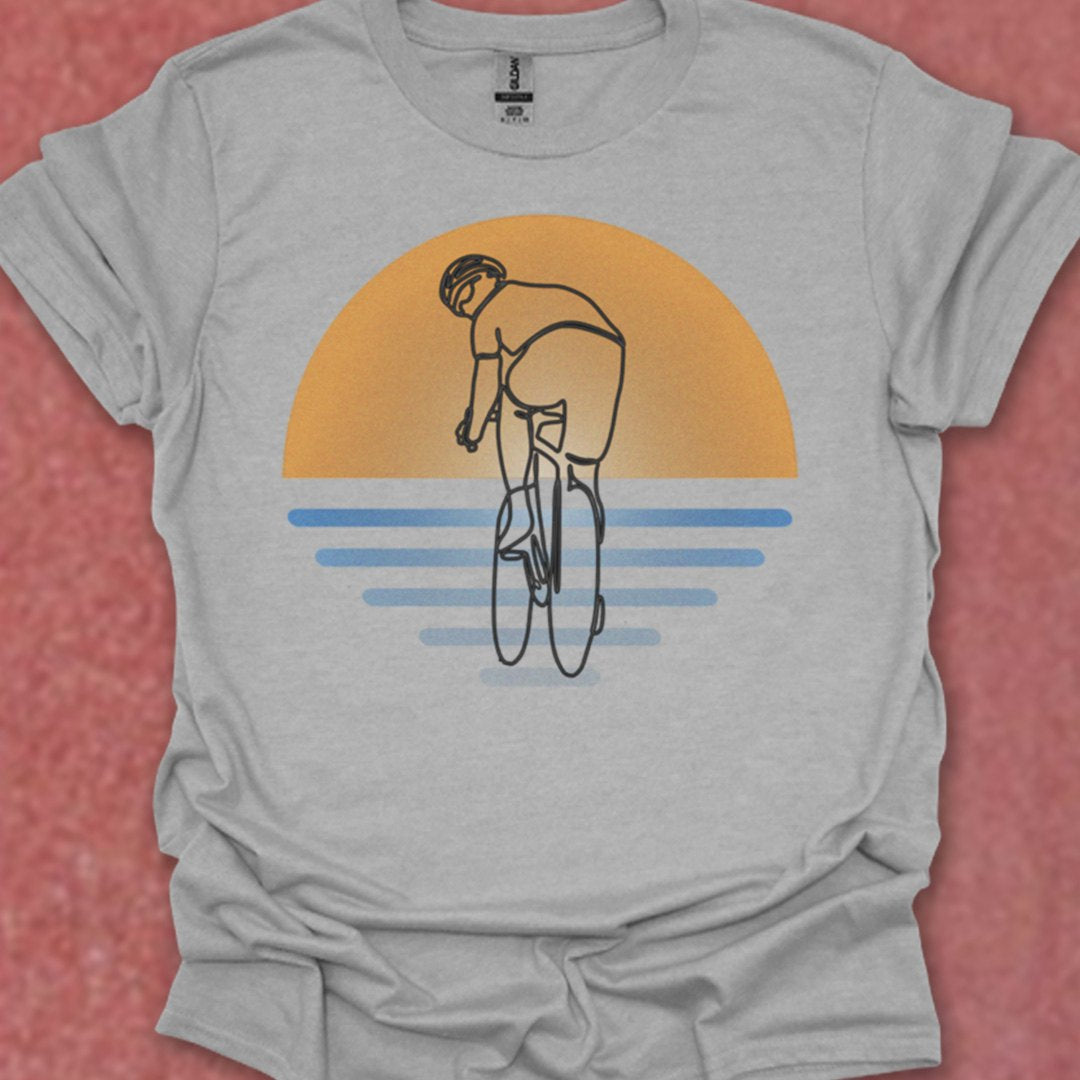 Koersfietser zonsondergang T‑Shirt