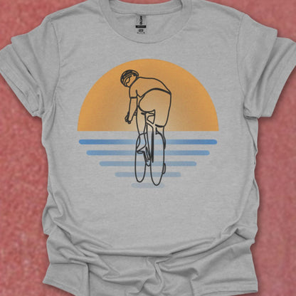 Koersfietser zonsondergang T‑Shirt