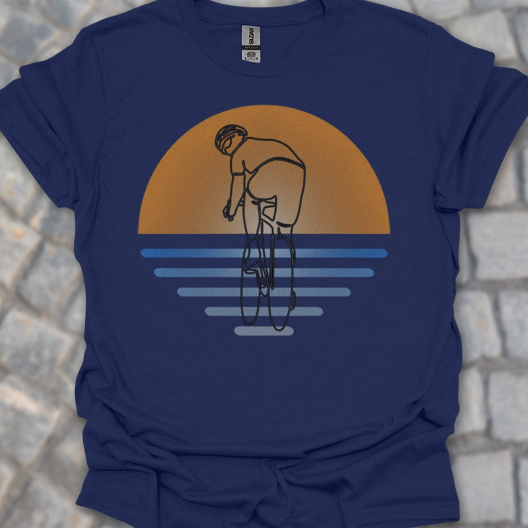 Koersfietser zonsondergang T‑Shirt