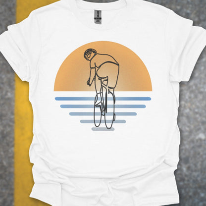 Koersfietser zonsondergang T‑Shirt