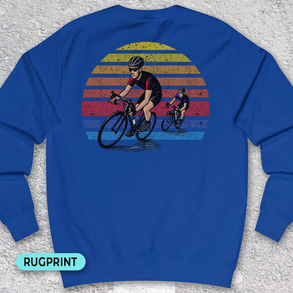 Wielrenners retro zon rugprint Sweater