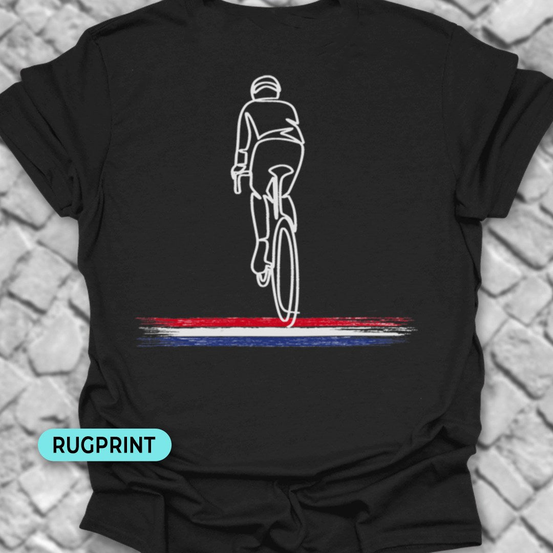 Wielrenner Nederlandse driekleur rugprint T‑Shirt