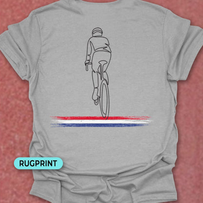 Wielrenner Nederlandse driekleur rugprint T‑Shirt