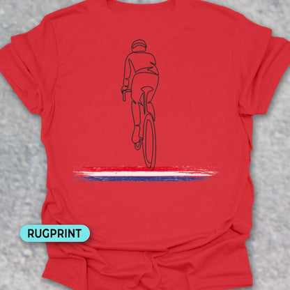 Wielrenner Nederlandse driekleur rugprint T‑Shirt
