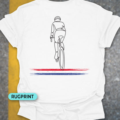 Wielrenner Nederlandse driekleur rugprint T‑Shirt