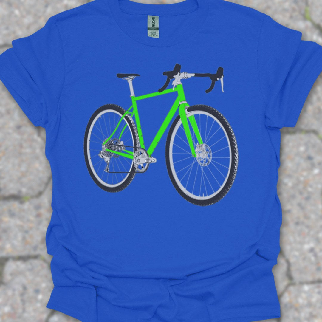 Gravelbike groen T‑Shirt
