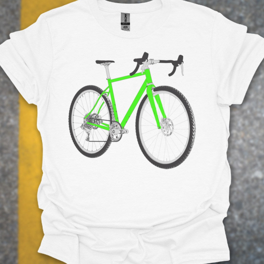 Gravelbike groen T‑Shirt