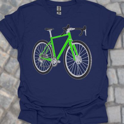 Gravelbike groen T‑Shirt